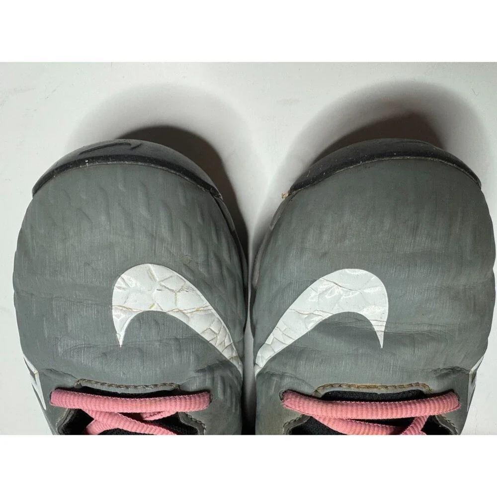 Nike GG Youth Girls 8.5 Hyperdiamond 4 Keystone Softball Cleats Grey Black